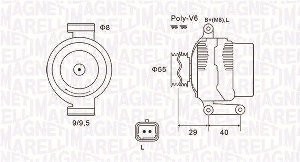 MAGNETI MARELLI Генератор 063731484010